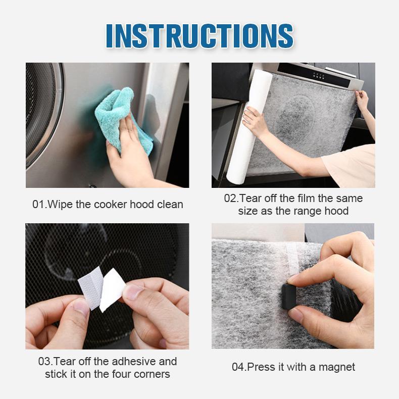 Oil-absorbing cotton kitchen range hood filter oil-absorbing paper high temperature flame retardant protective cover paper