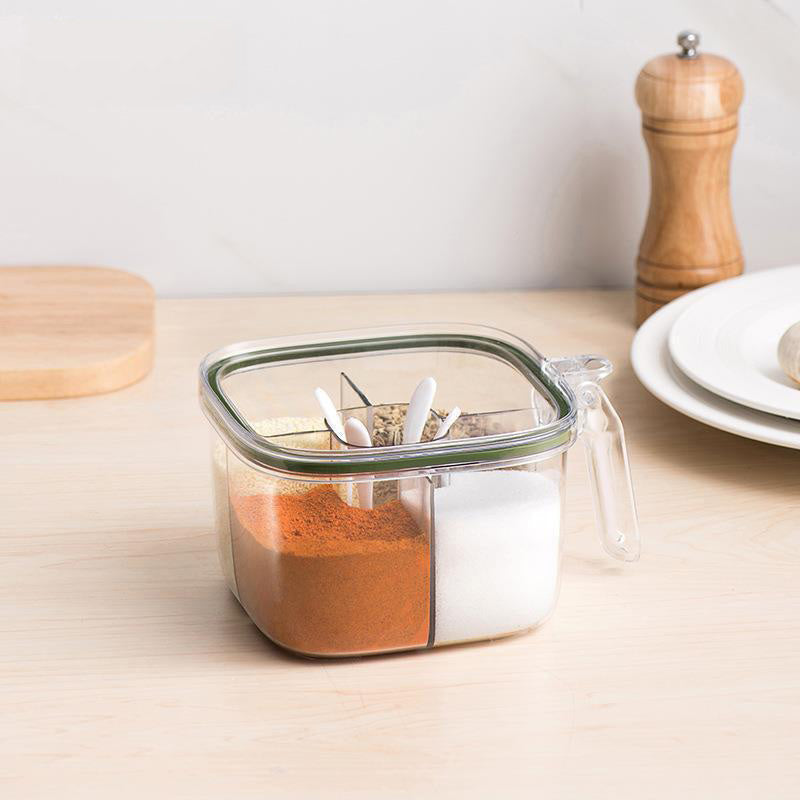 4 Compartments Clear Sealed Seasoning Box